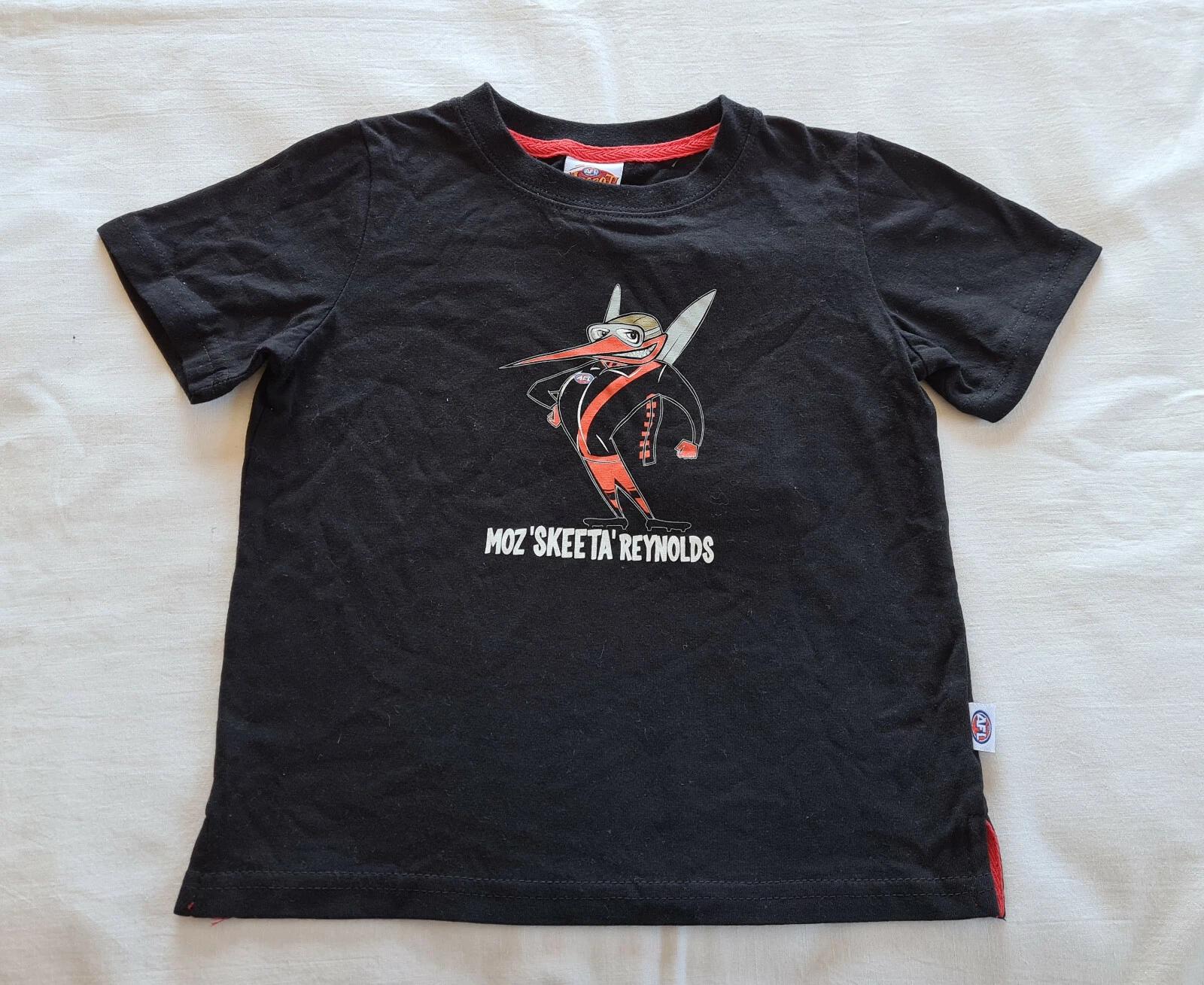 

Essendon Bombers AFL Boys Mascot Black Printed Short Sleeve T Shirt Size 2 New 3XL