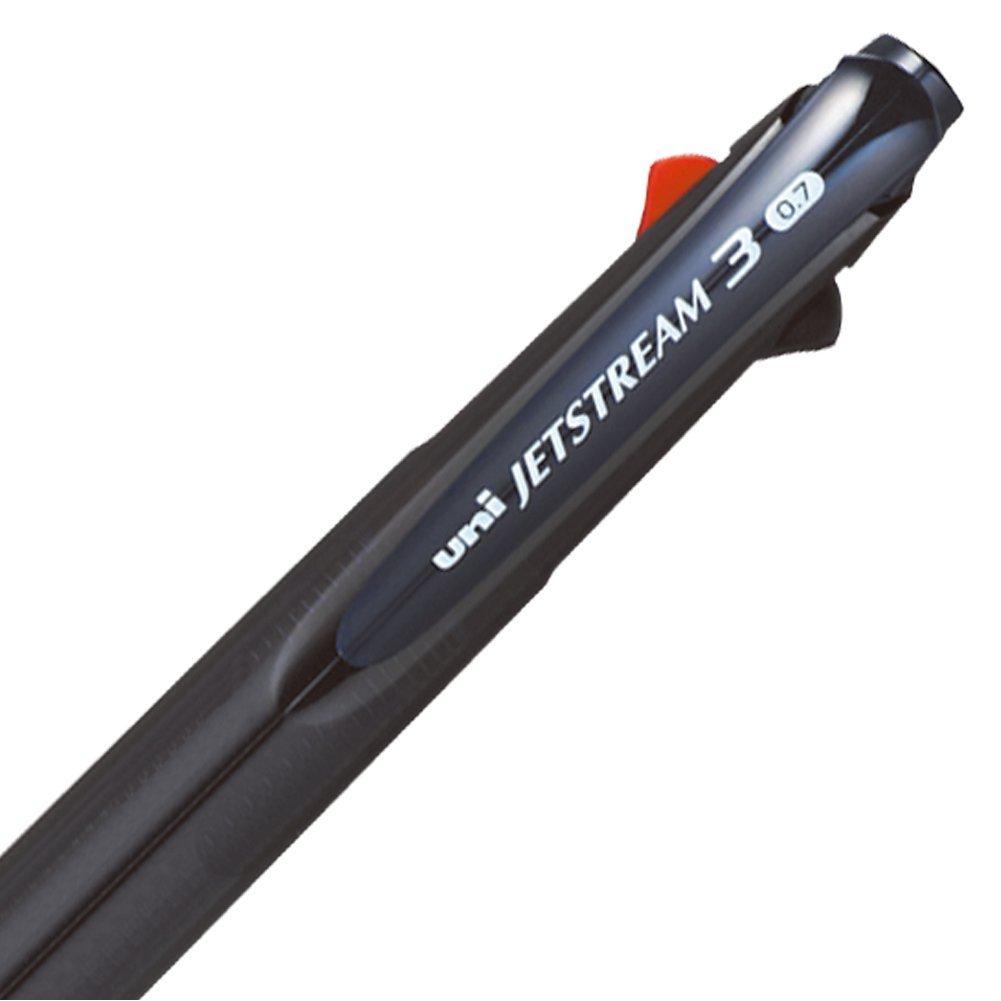 Mitsubishi Pencil Ballpoint Jetstream Transparent Easy To 3-Color Pen, 0.7, Navy, Write, SXE340007T.9