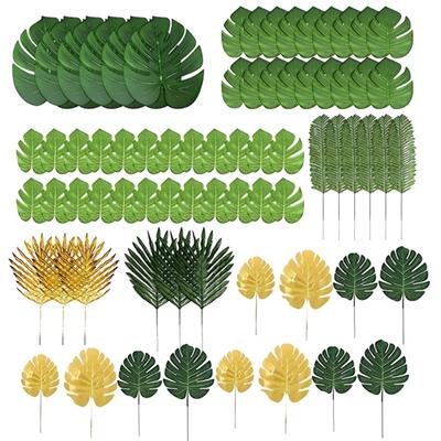 72Pcs Artificial Monstera Leaf Decoration Reaslitic Foliages For Wedding Home Party Decoration Vase Flower Arrangements