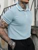 Trendiges kurzärmeliges Poloshirt mit denim-inspirierten Details, lässig und vielseitig.
