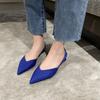 Fashion Women's New 2025 Summer Simple Pointed-Toe Stilettos High-Heeled Thin Strap Fashion Single Shoes Microfiber Lining Rubber Outsol