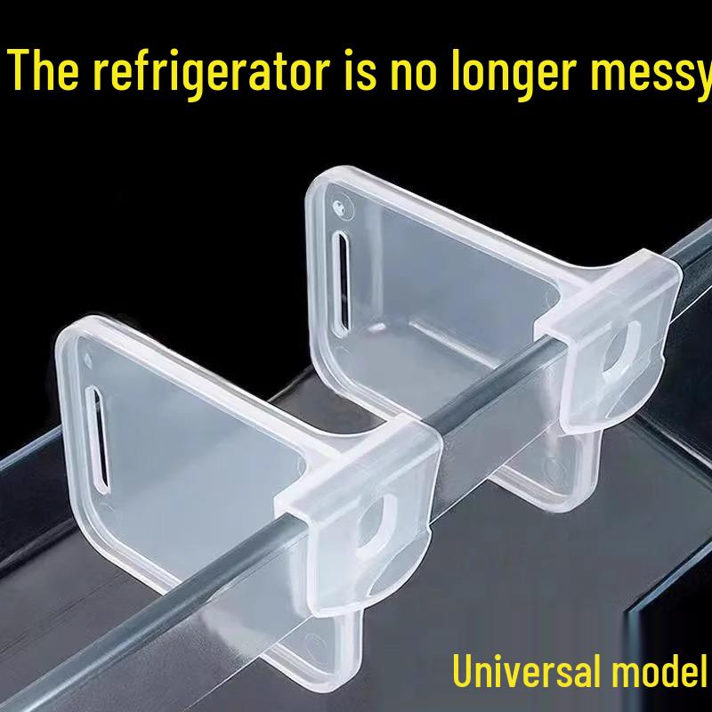 Adjustable Refrigerator Door Organizer: Creative Plastic Divider Board for Home Storage.