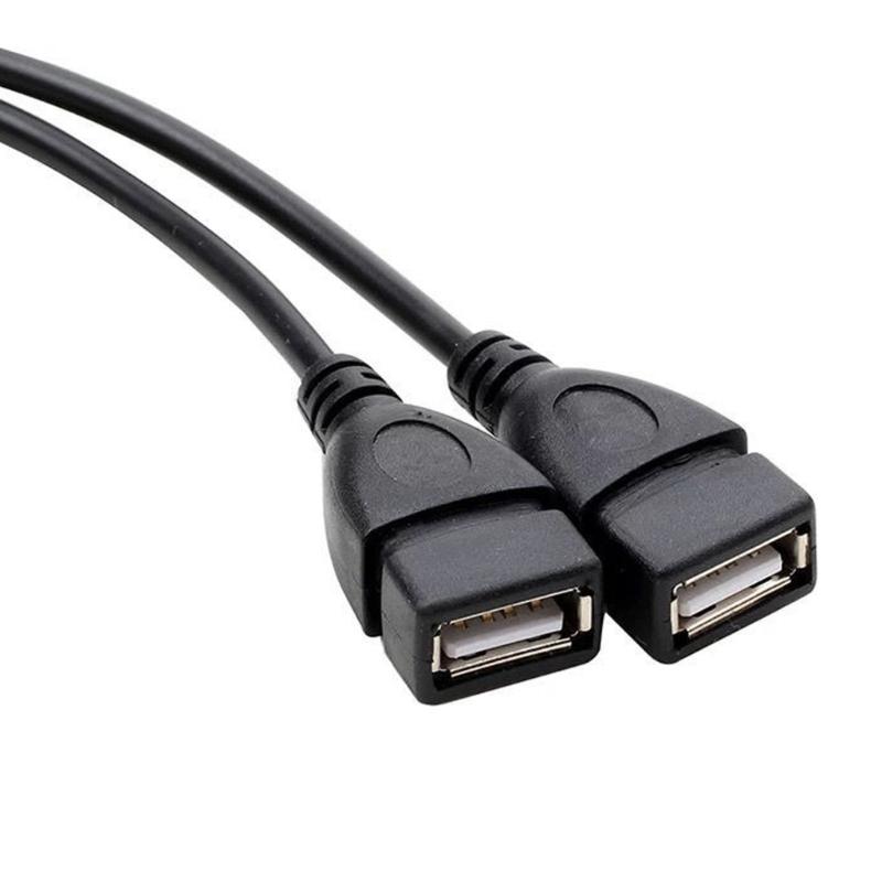 2 in 1 USB Y Splitter Cable USB Power Splitter Cable USB2.0 Male to 2 USB Female Splitter Cable Charging Data Transfer