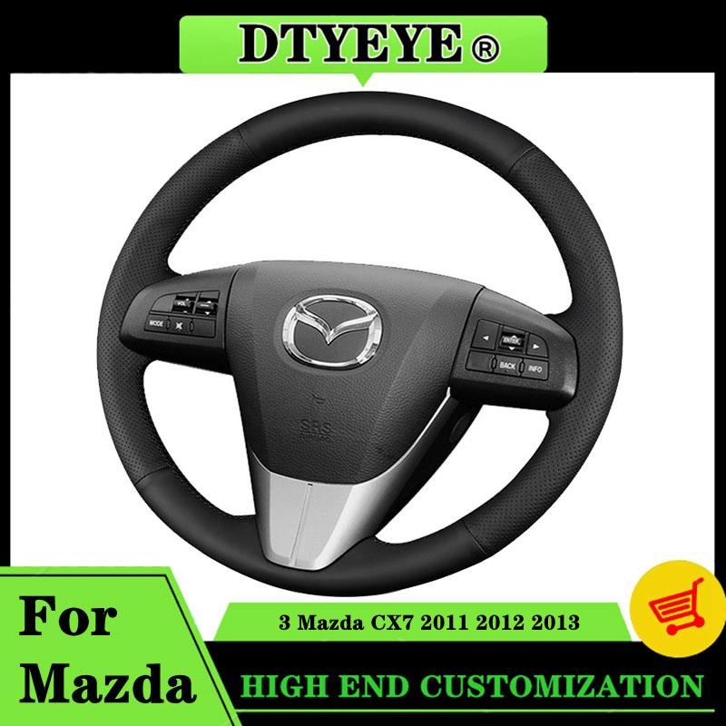 Car Steering Wheel Cover For Mazda 3 Mazda CX7 2011-2013 Customized DIY Car Accessories Interiors Original Steering Wheel Braid