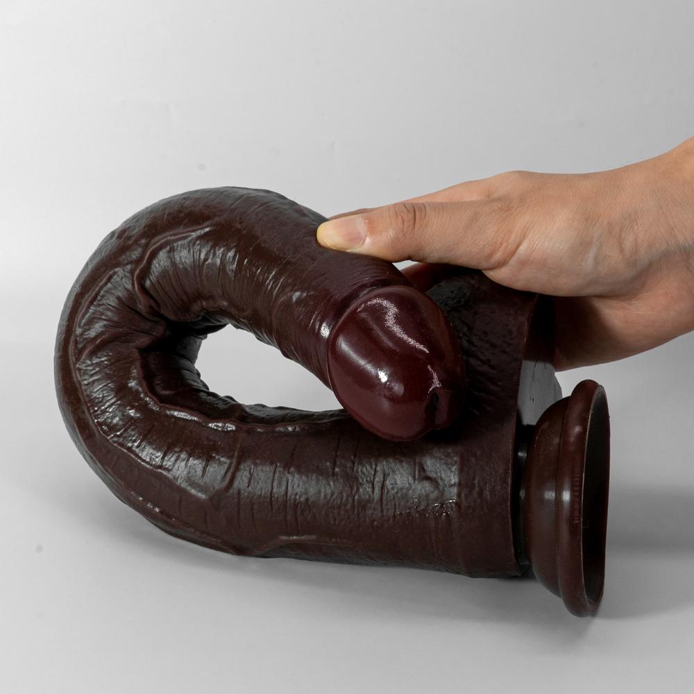 Black Giant Super Soft Super Long Dildo Anal Plug Female Dildo Female Manual Masturbator Adult Sex Toys