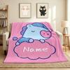 Custom Name Kawaii Friends Flannel Blanket Throw Blanket Soft Warm Sofa Bed home Decor Unique Gift