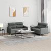 Vidaxl 2-Piece Lounge Set, Fabric Upholstered, Dark Grey