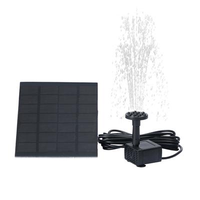 Solar Water Pond Pump Easy Installation with 6 Nozzles Hydroponics Submersible Pump Decorative Props Portable for Outdoor Garden
