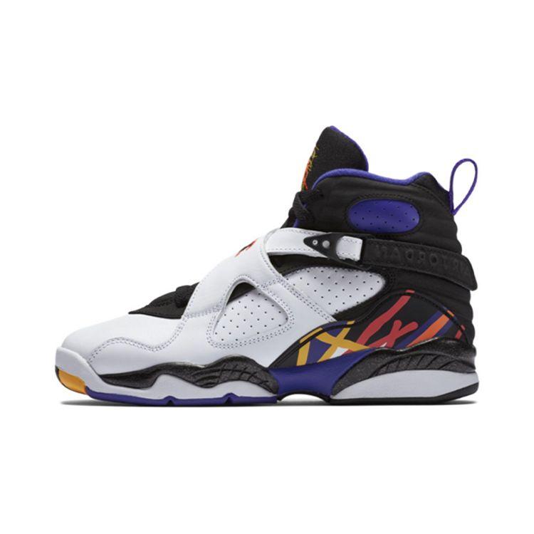 

Детские кроссовки Air Jordan 8 Retro BG Three-Peat Белый Черный Bright-Concord 305368-142