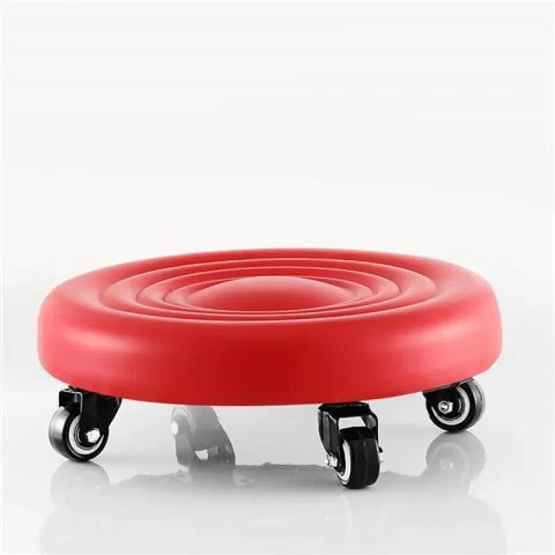 Universal Wheel Small Chair Pulley Stool Home Beauty Seam Simple Belt Wheel Pedicure Mobile Small Bench