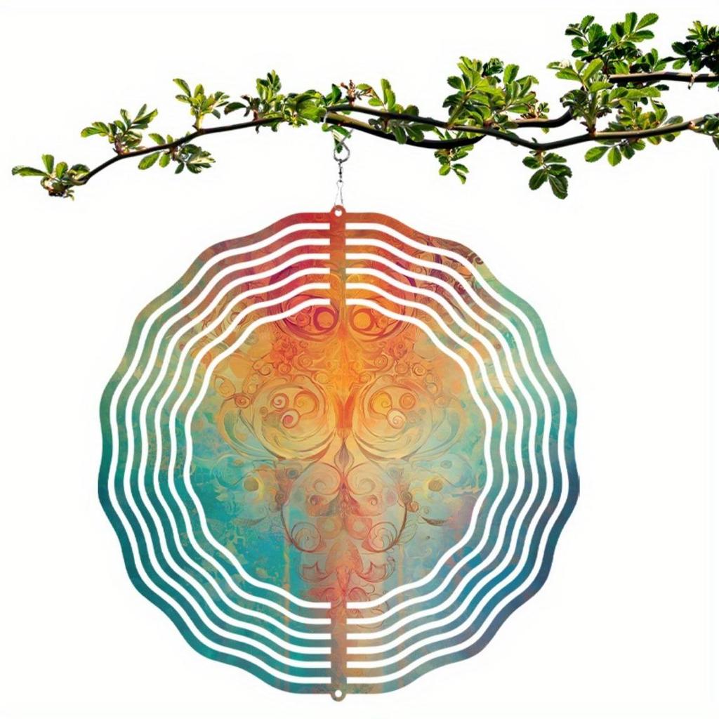 10 Zoll Drehendes Windspiel mit 360-Grad-Haken Outdoor-Gartendekor für Frühling Sommer Hof Balkon Geschenk für Freunde Familie