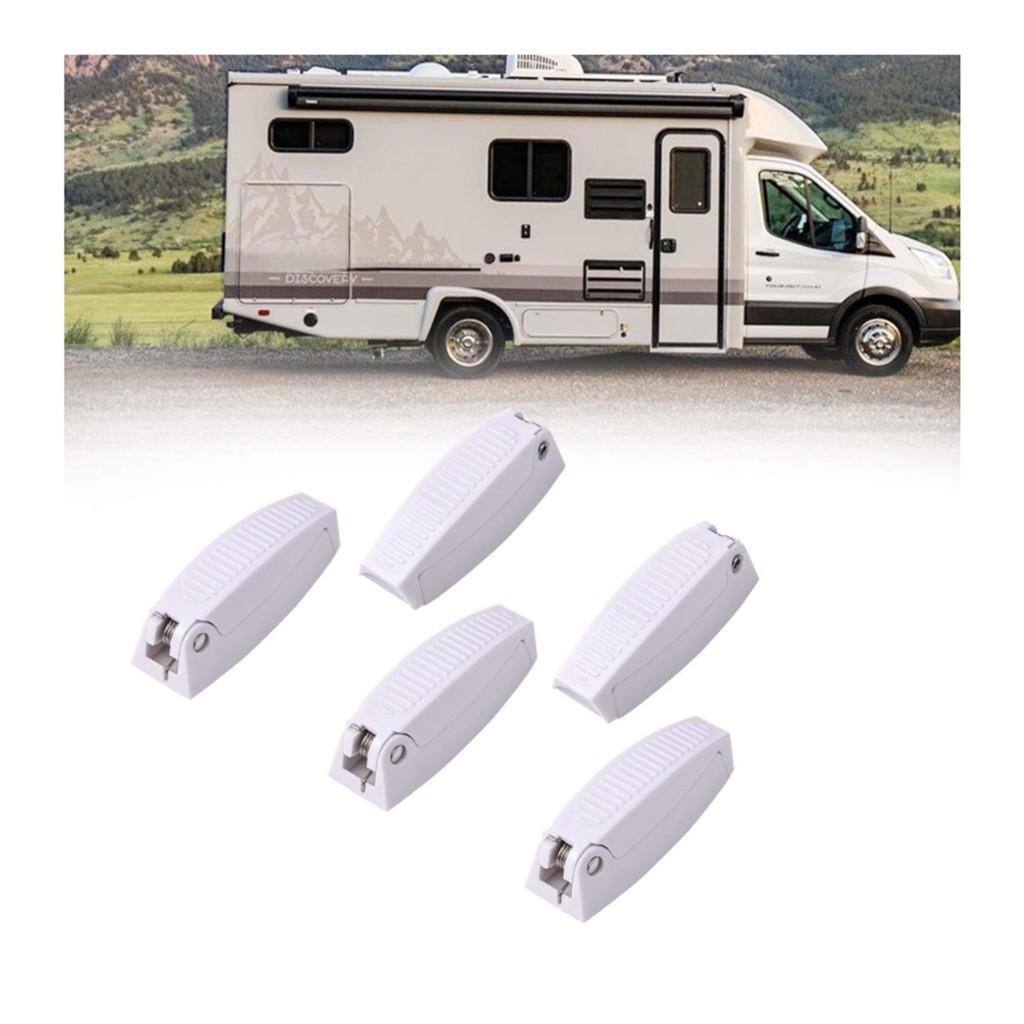 5 pieces RV universal luggage door clip buckle RV luggage compartment door stopper camping door buckle is used to safely fix the door ABS material