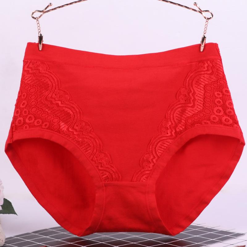 Plus Size Ladies Spring and Autumn Cotton Crotch Middle Aged High Waisted Briefs