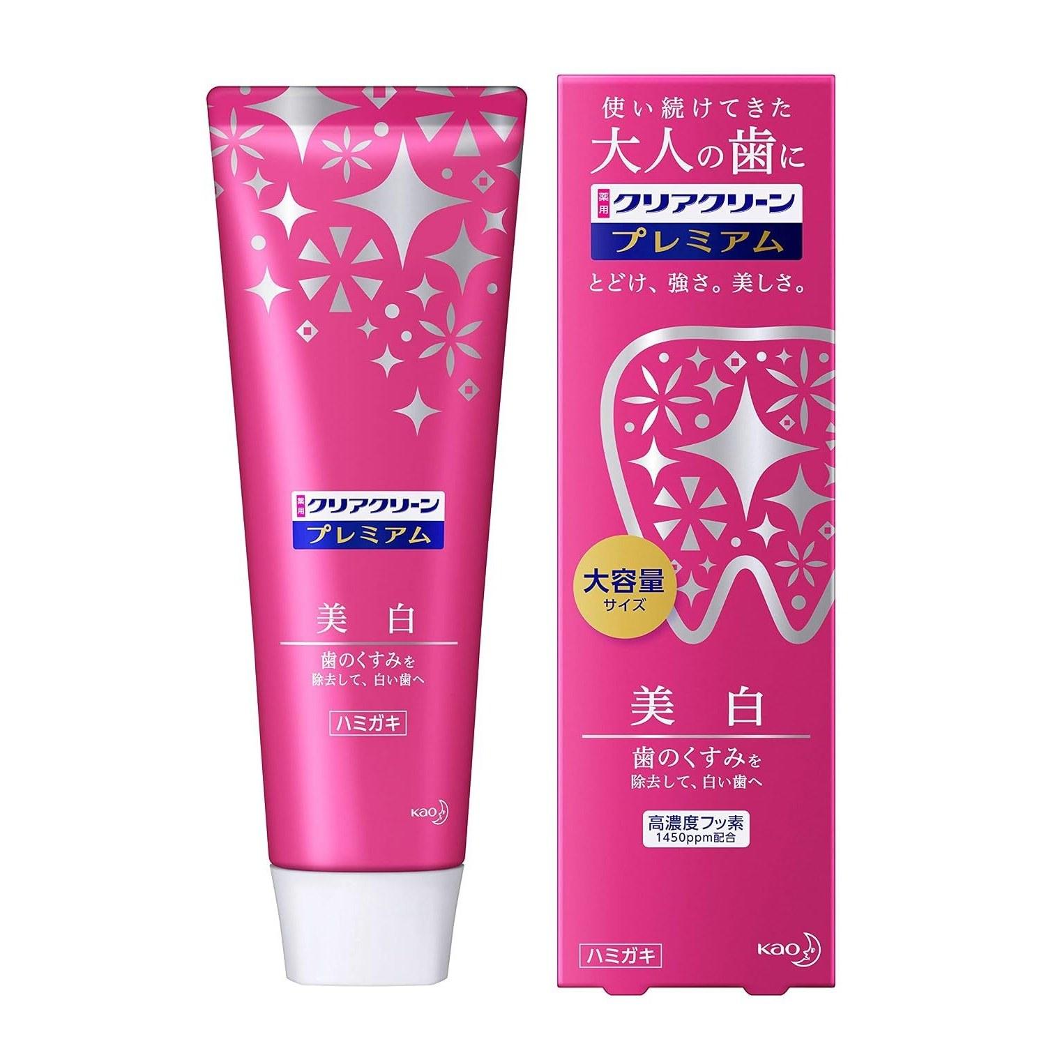 Large Capacity Clear Clean Premium Whitening 160g Shiny Beautiful White Teeth Contains High Concentration Fluoride 1450ppm Quasi-Drug