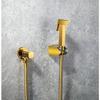 Brass Modern Wall-Mounted Toilet Set Booster Nozzle with Angle Valve Bidet Sprayer Vertical Spray Shower Sprayer for Bathroom