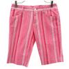 Adidas Striped Pattern Golf Shorts M Pink Women Used