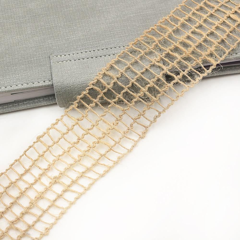 Vintage 10 Meter Burlap Ribbons Handicraft Weavin Lace Design Linen Burlap Ribbon Twine Jute Yarn DIY Arts