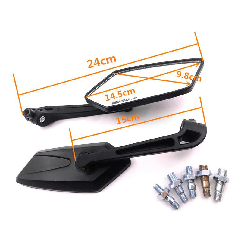 Universal Foldable 2PC CNC Aluminum Rear View Mirrors For Motorcycle Chopper Fits For 8mm and 10mm Thread Mirrors
