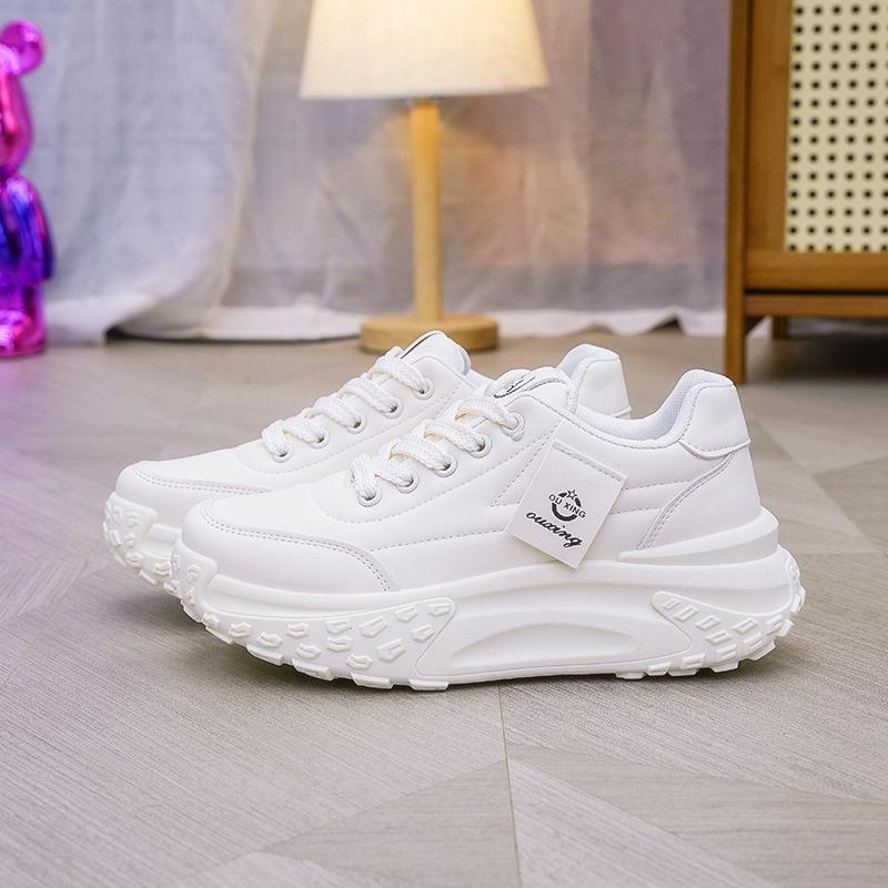 

Кроссовки женские весенние маленькие белые туфли новые туфли на платформе для пап Ins Student универсальные дышащие туфли для сноубординга женская обувь 35