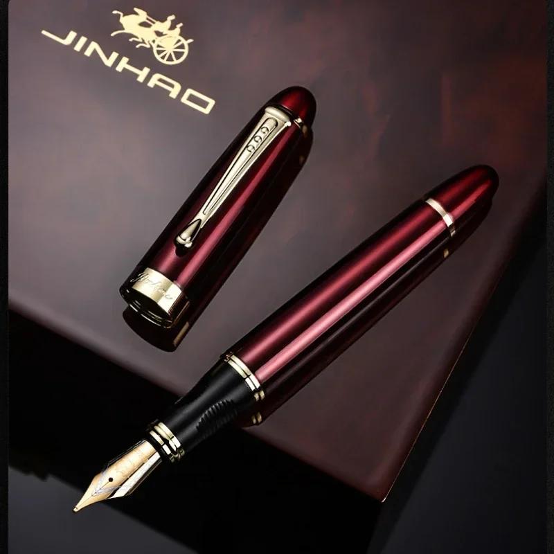 Jinhao X450 Fountain Pen Iraurita Nib Full Metal Golden Clip Luxury Pens Student Gift Stationery Office School Supplies