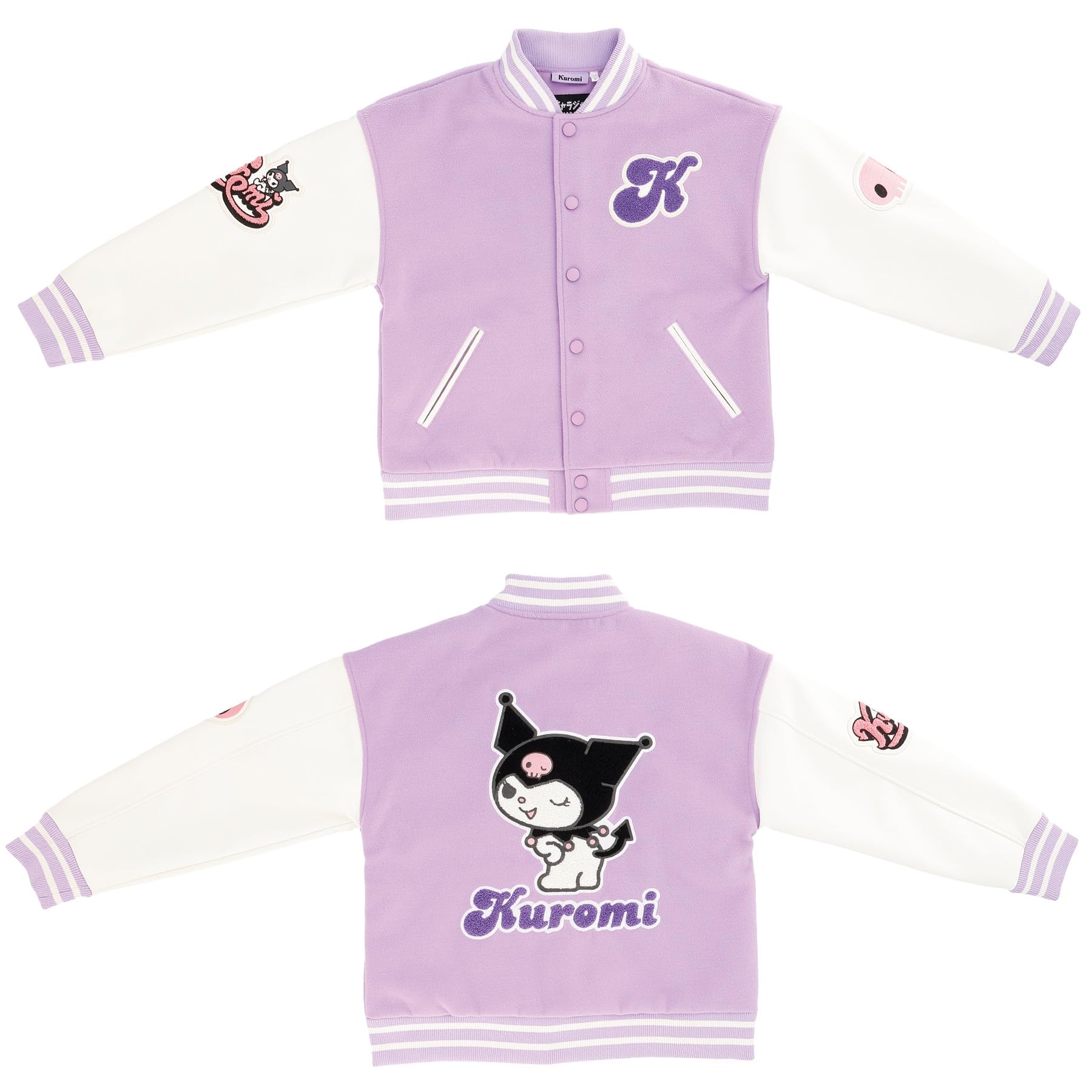 

Куртка стадионная Kuromi Белая Фиолетовая 62см рукав 50см 57см [Marushin] (L) Длина приблизительная. Длина приблизительная. (Окружность плеча Прибл.. 22см) Ширина