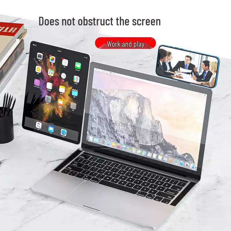 Aluminiumlegierung Dual-Bildschirmhalterung für Laptop & Mobiltelefon