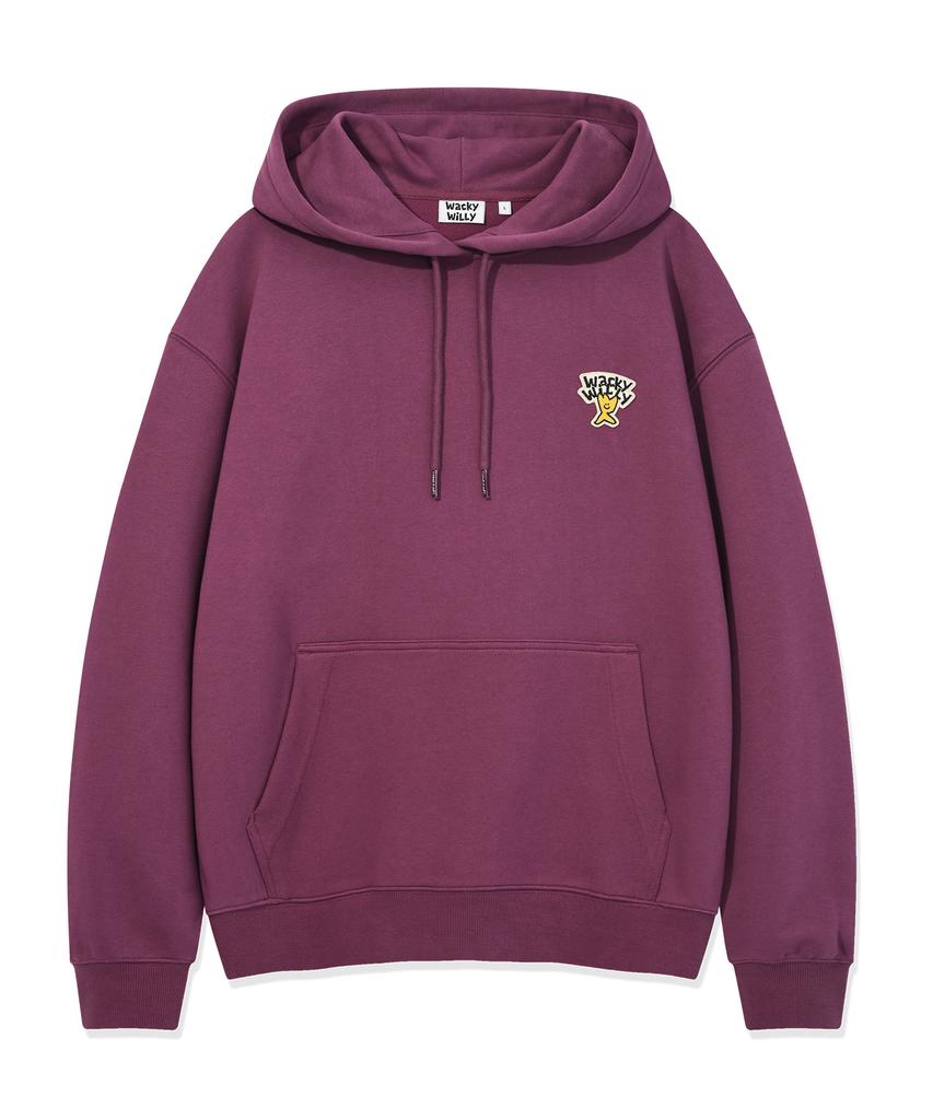 Basic Logo Wappen Hoodie Burgundy