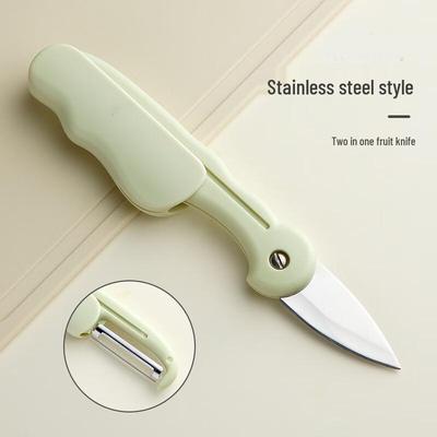 Abay Foldable Ceramic Fruit Knife with 2-in-1 Stainless Steel Peeler