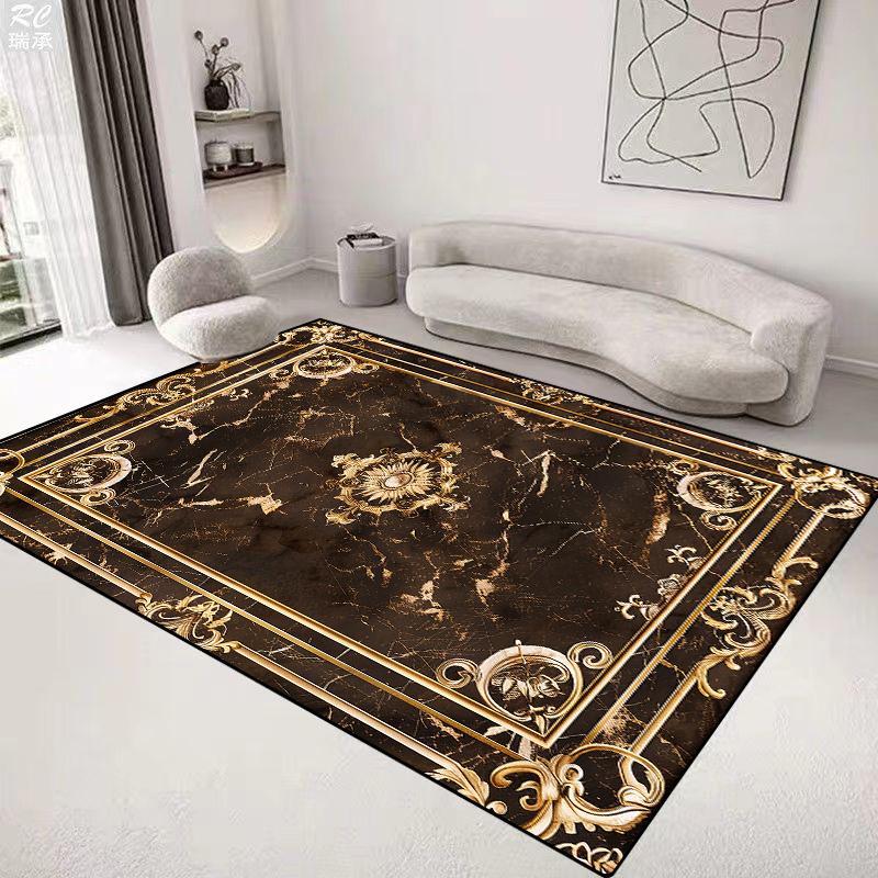 European Style Luxury Carpet Living Room Home Decoration Rug Large Bedroom Bedside Non-slip Rug Customizable Coffee Table Mat