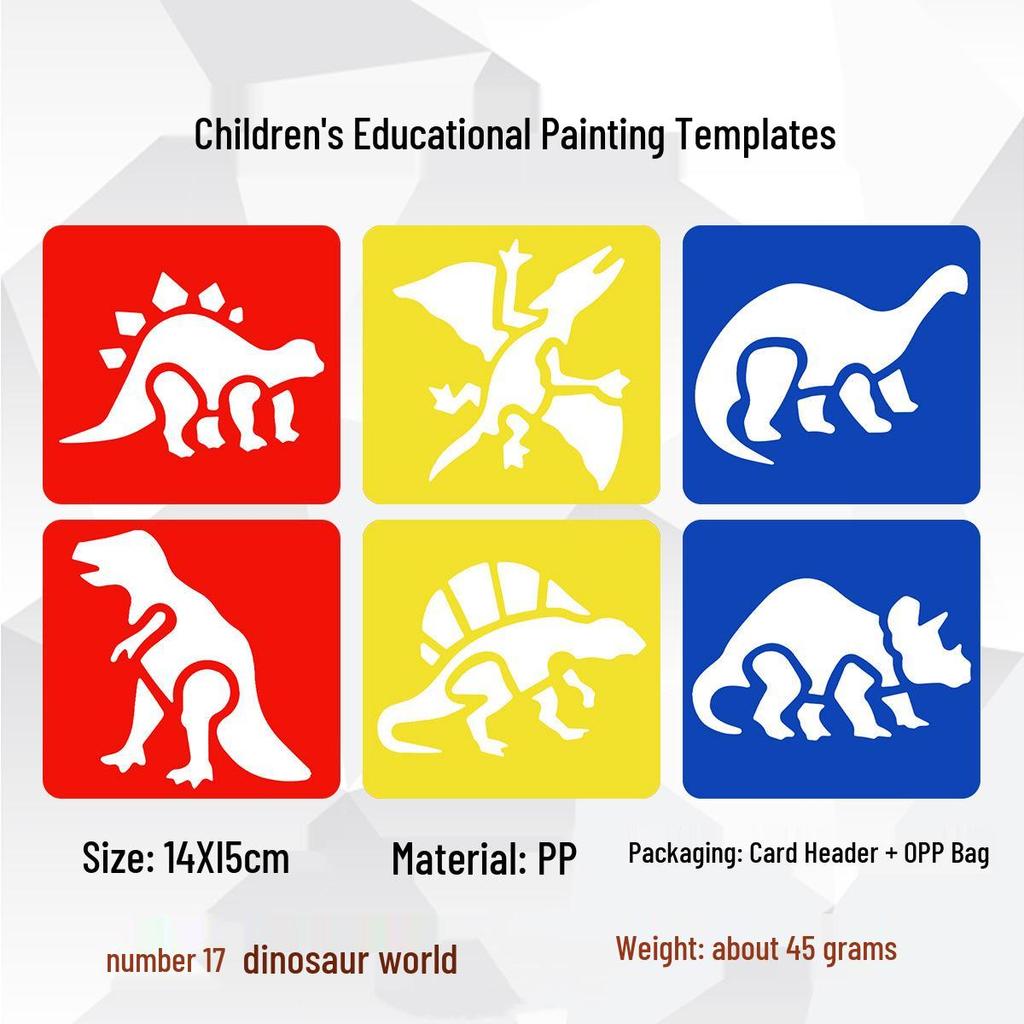 Children's Educational Painting Stencils: DIY Plastic Templates for Early Education