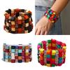 Elegantes Armband aus Holz- und Acrylperlen Elastisches Bequemes Armband Handgefertigtes Schmuckzubehör Geschenk für Sie
