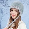 Autumn Winter Plush Pullover Hat Women Wool Hat Coldproof Warm Knitted Hat