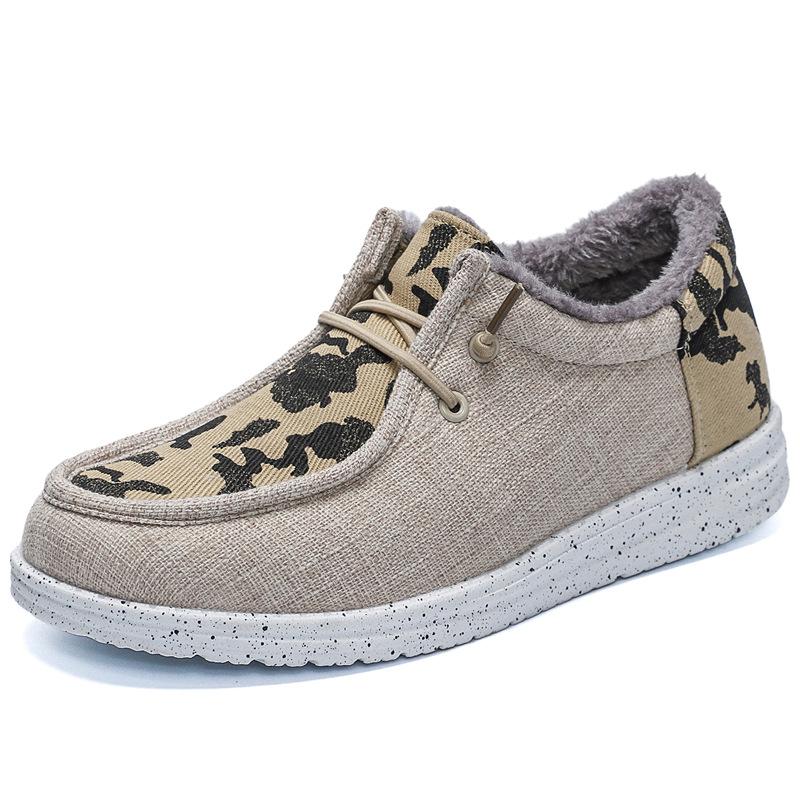 2025 Winter New Men's Shoes Warm Cloth Shoes Fashion Cotton Shoes Versatile Large Size Velvet Thickened Casual Shoes Men