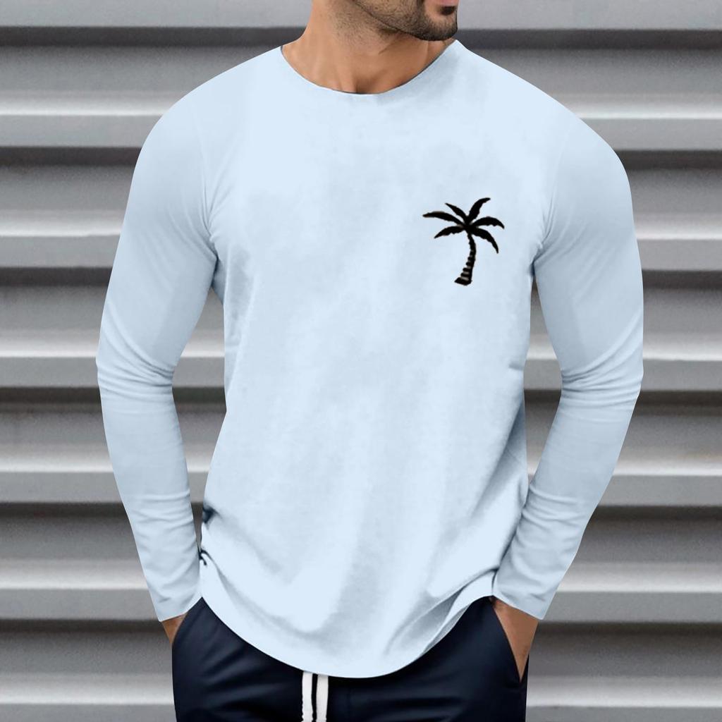 Pánské kulatý výstřih s dlouhým rukávem volné podzimní zimní topy móda vzor trička kreativní písmena retro tisk pouliční sporty ležérní topy