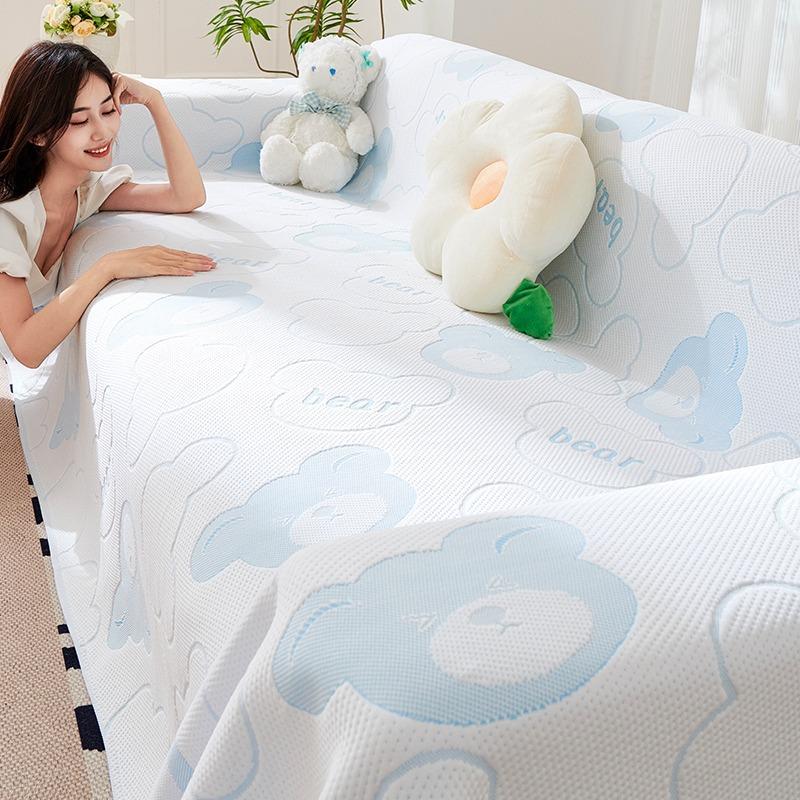 Eis seide Sofabezug Stoff Sommer Sommer Sommer Sommer Sommer Matte Sofakissen Einteilig Vollabdeckung Sofabezug All-Inclusive Sofabezug