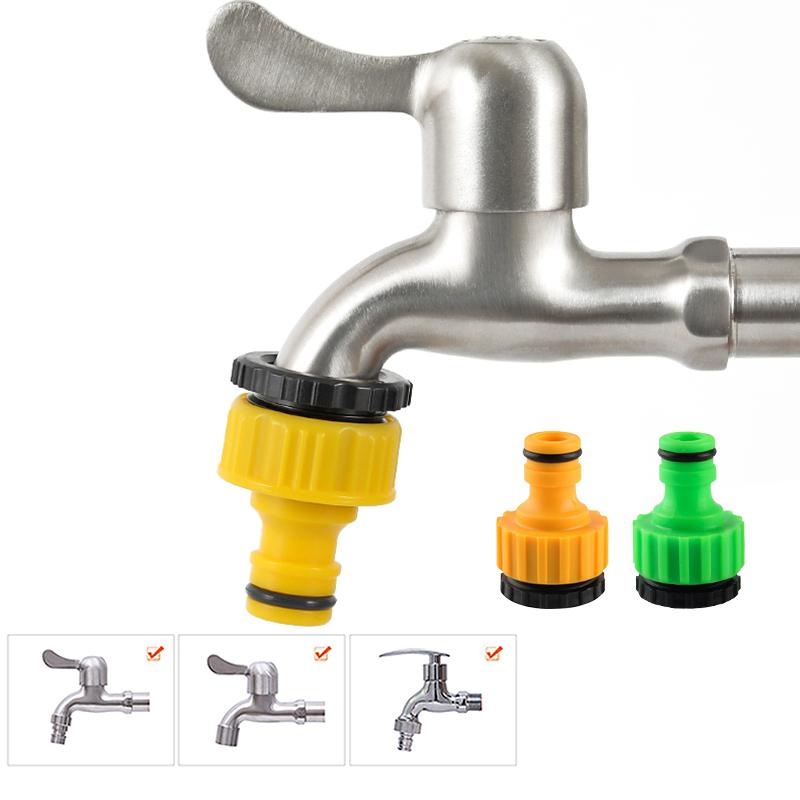 Hose Quick Connector 16mm Nipple Female Threaded Hose Faucet Adapter Garden Watering Irrigation Fittings Universal 1/2"3/4" Inch