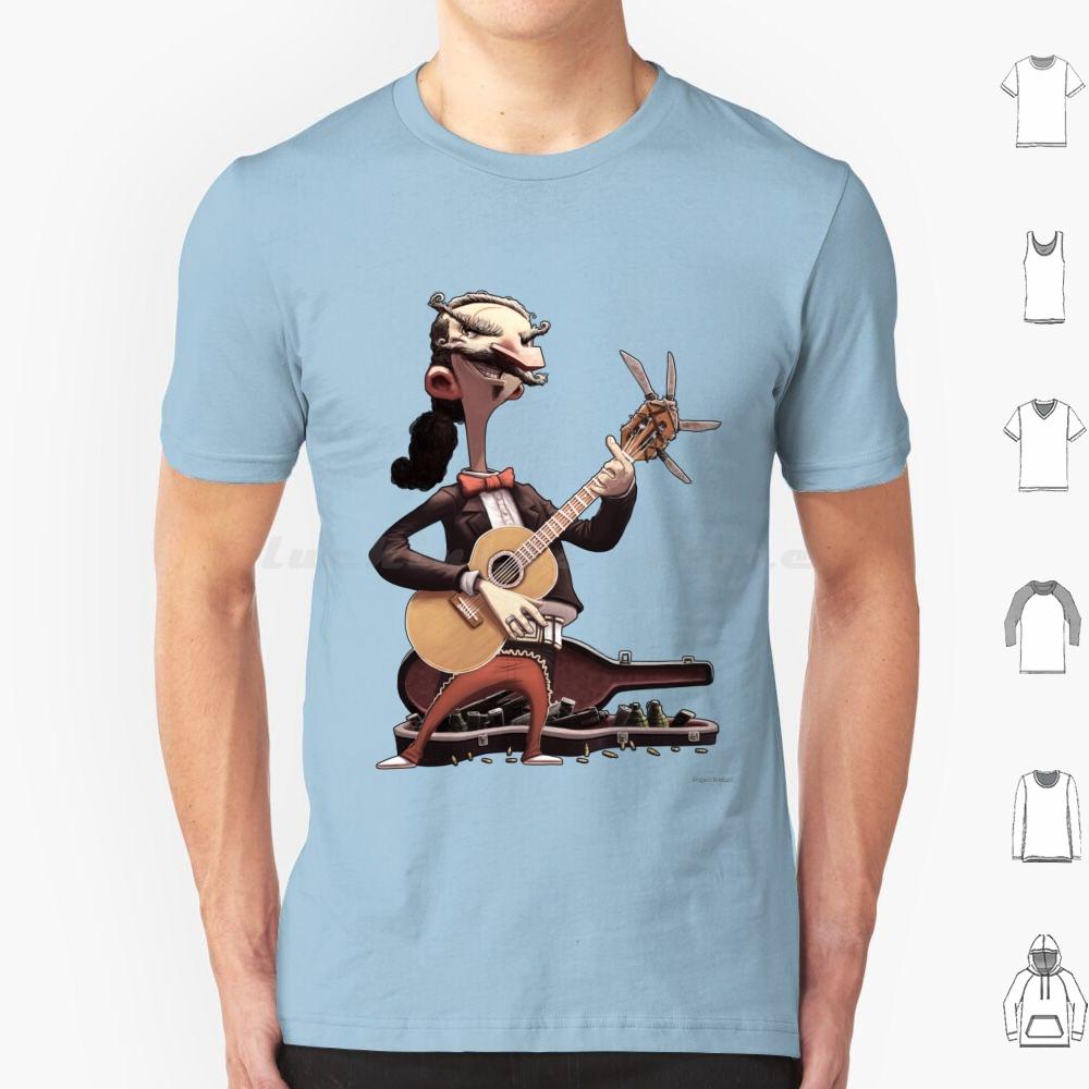 Elektrisch Esteban Lebende Ausgabe T-Shirt Baumwolle Männer Frauen DIY Druck Gitarre Mariachi Konzert Show Auftritt Bühne