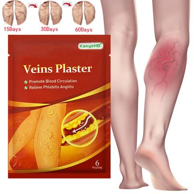 6 Stück/Packung Pflaster, entzündungshemmende Öle, entzündungshemmende Öle, Beinschwellungspflaster, schnell einziehendes, gesundes professionelles Pflaster für Unisex
