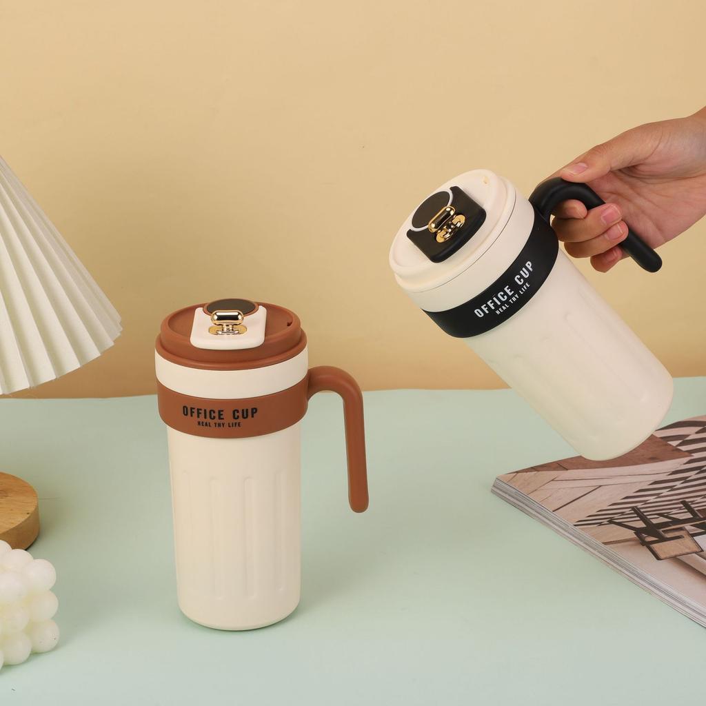 316 Stainless Steel Smart Vacuum Cup Car Men's and Women's Coffee Cup with Handle Student Portable Cup Gift