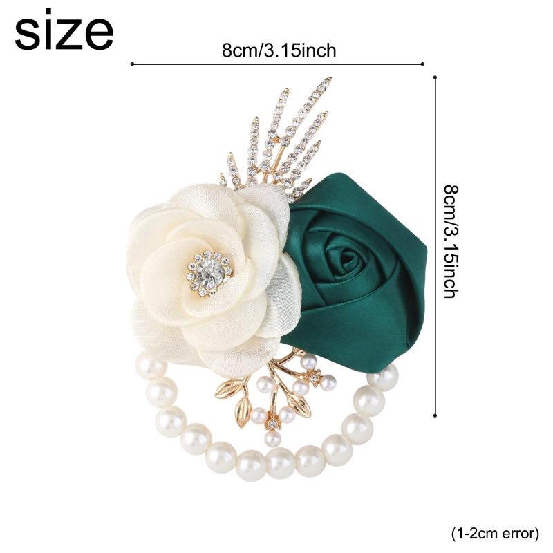 Wedding Chest Wrist Flower Set 2pcs Bridal Groom Bouquet Accessories Elegant DIY