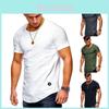 Men's Slim Fit O-neck Short Sleeve Muscle Tee T-shirt In Soft Breathable Fabric