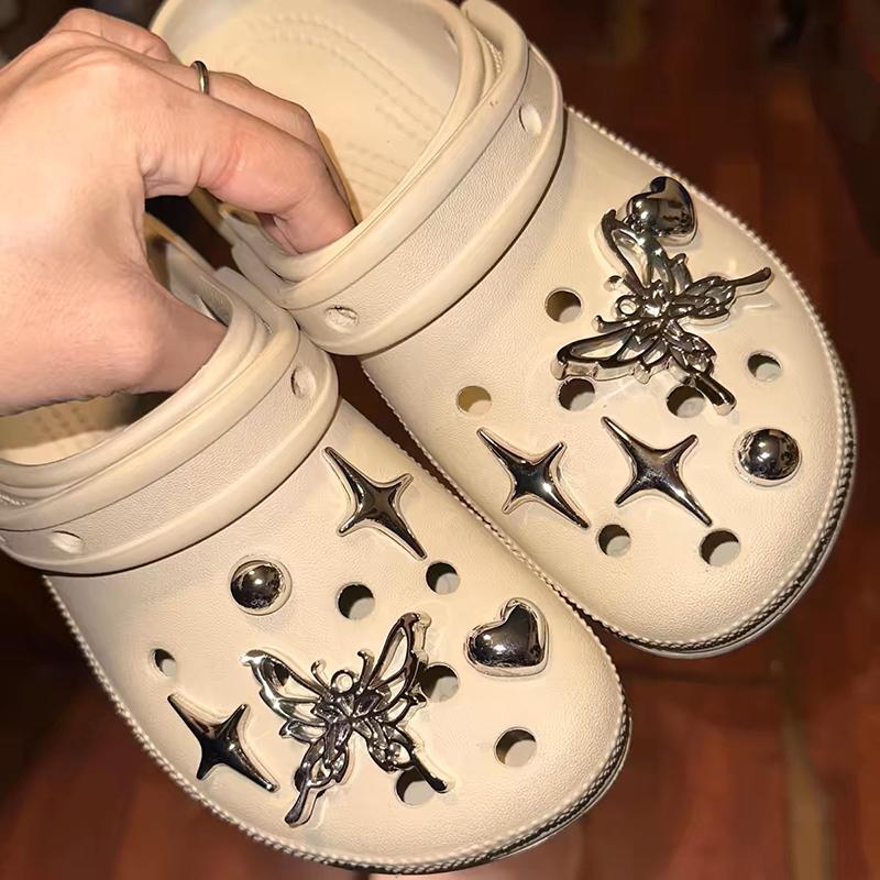 

1 шт. Инс Бабочка Сердце Съемная Цепочка для Обуви Пряжки для Обуви Декор Холщовая Обувь Аксессуары Креативная Обувь Винтажная Бижутерия