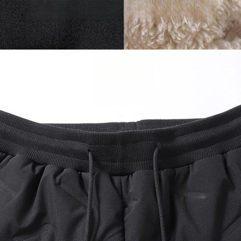 Men's Fleece-Lined Sports Pants Thickened Men's Trendy Brand Winter Plus Size Casual Men's Pants Cotton Pants Outdoor Lamb Fleece Sweatpants