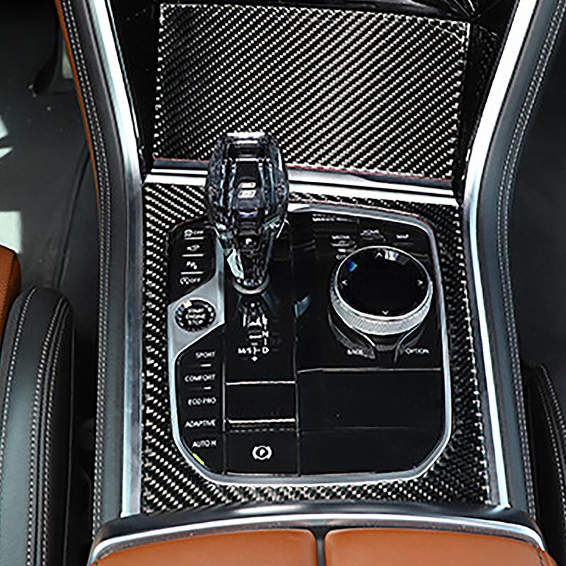 Car Accessories Console Gear Shift Panel Frame Carbon Fiber For BMW 8 Series G14 G15 G16 - Interior Decorative Sticker