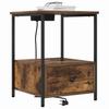 Nightstand Smoked Oak 42 x 41 x 56 cm Engineered Wood