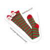 Women Cute Plush Santa Claus Striped Over Knee Long Socks Thigh High Stockings for Christmas Cosplay Costume Hosiery