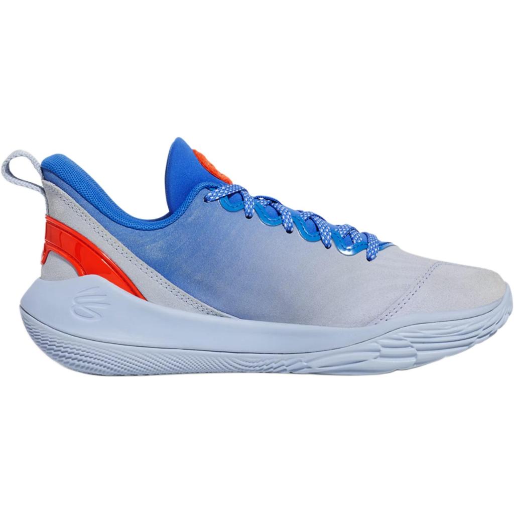 New Under Armour Curry 12 Anti Slip Wear Resistant Low Top Children's Basketball Shoes Blue/Yellow Teenagers 6006147-453