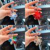 Lady Personalized Keychain With Crystal Floral Design Perfect Accessory For Bag