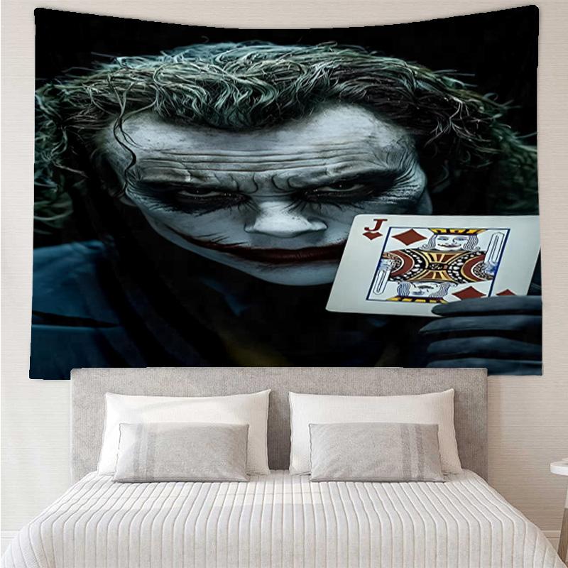 Jo-ker In Green Suit Tapestry, Unique Design Tapestry, Wall Decor for Bedroom,Livingroom, Playroom,Heartwarming Fan Holiday Gifts