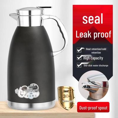 304 Stainless Steel Double-Layer Vacuum Insulated Kettle, Large Capacity Roman Style, Customizable Logo, Household Thermos Gift